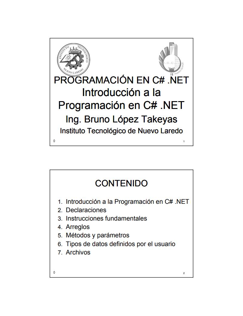 Imágen de pdf Introducción a la Programación en C# .NET - Programación en C# .NET